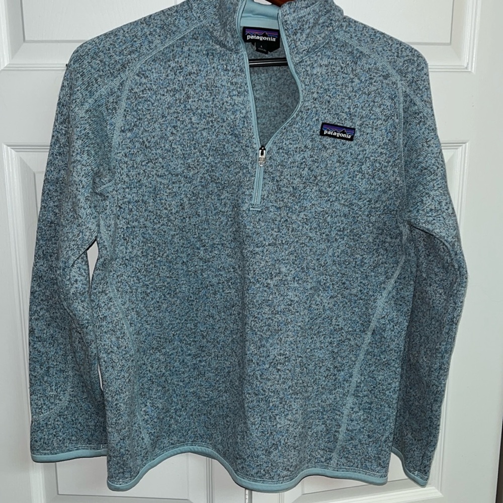 Patagonia 1/2 Zip Heather Blue, size L